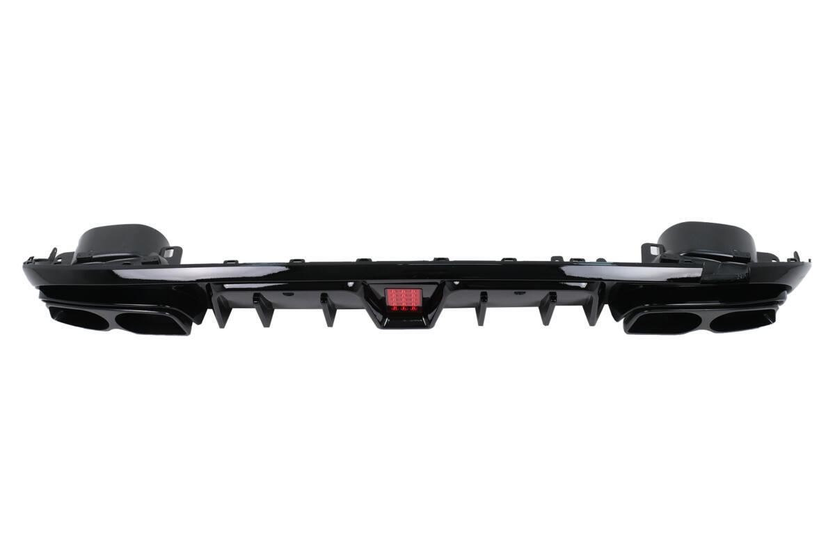 Bageste kofanger diffuser egnet til Mercedes C-Class W205 S205 (2014-2020) kun til Sport Line. - Billede 3