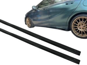 Side Skirts Extension egnet til Mercedes A-Class W176 Sport Line A45 Hatchback (2012-2018) Piano Sort