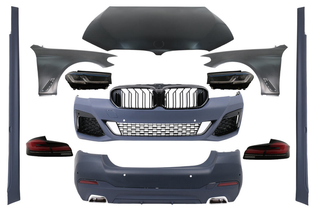 Komplet bodykit velegnet til BMW 5 Serie F10 (2010-2017) konvertering til G30 LCI design.