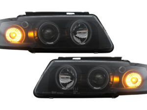 Skræddersyede forlygter til VW Passat B5 3B (11.1996-08.2000) Angel Eyes Sorte
