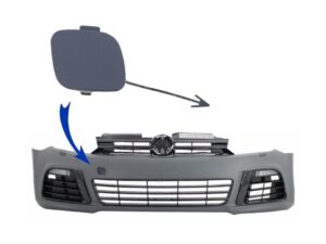 Trækøjeafdækning egnet til VW Golf VI 6 (2008-2013) kun til frontbumper R20 design