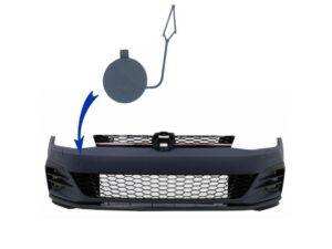 Trækøjeafdækning egnet til VW Golf 7.5 (2017-2020) kun til frontbumper i GTI-design.