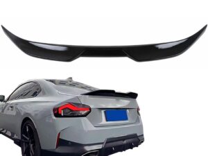 Bagagerums spoiler vinge egnet til BMW 2 Series G42 Coupe (2022-og frem) i skinnende sort.