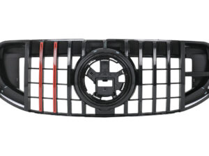 Frontgrill med rød indsats, der passer til Mercedes GLS SUV X167 (2019-2023) GTR Design