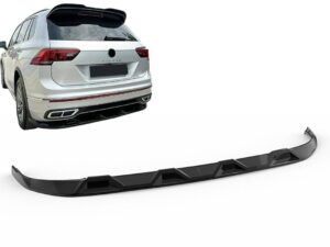 Bageste kofanger spoilerlippe egnet til VW Tiguan II Mk2 R/ R Line Facelift (2020-2024) Sort