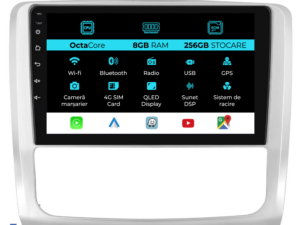 Navigation til Ford Focus, (2004-2012), 9 tommer, 8GB RAM, 256GB lager, Carplay.