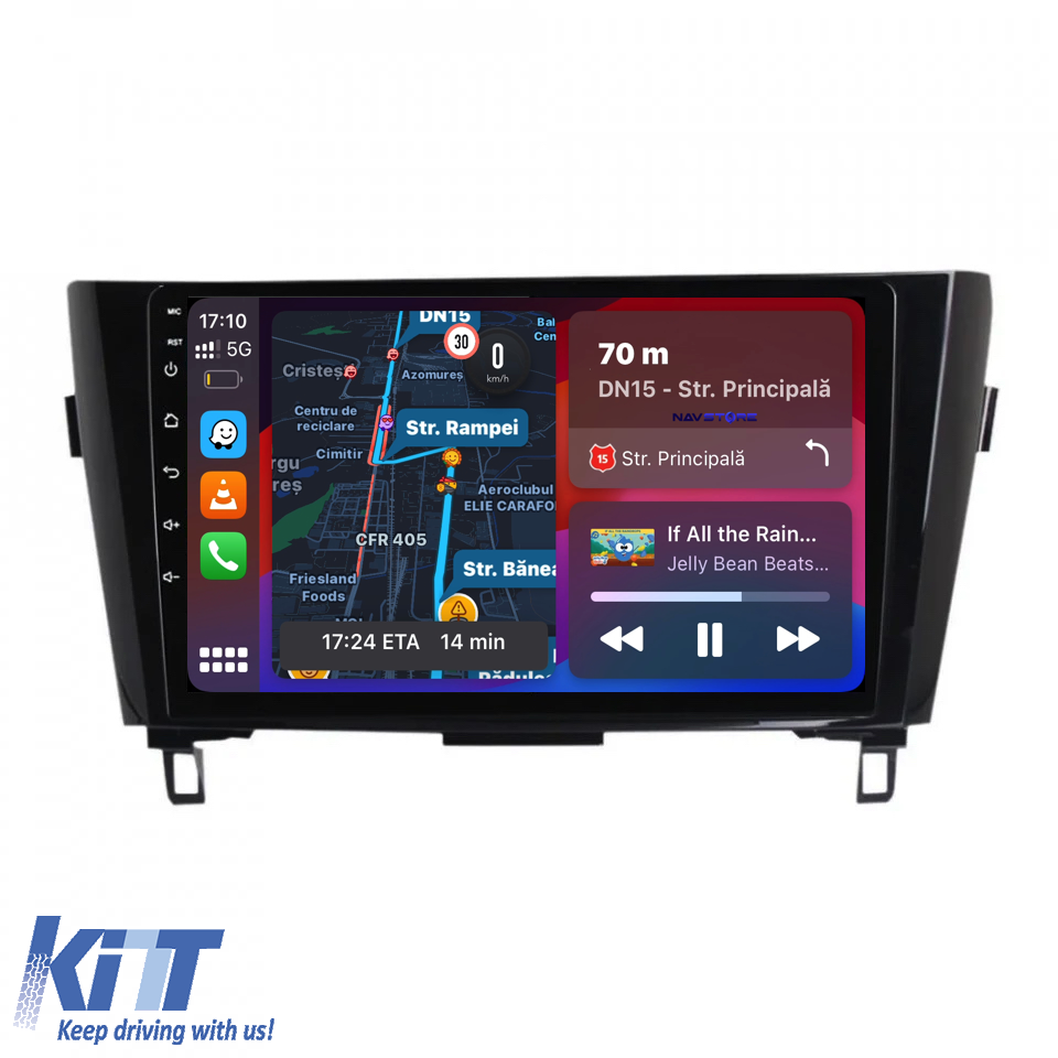 Navigation til Nissan Qashqai J11, X Trail T32 (2013-2018), 10 Tommer, 2Gb RAM, 64Gb Lager, Carplay - Billede 2