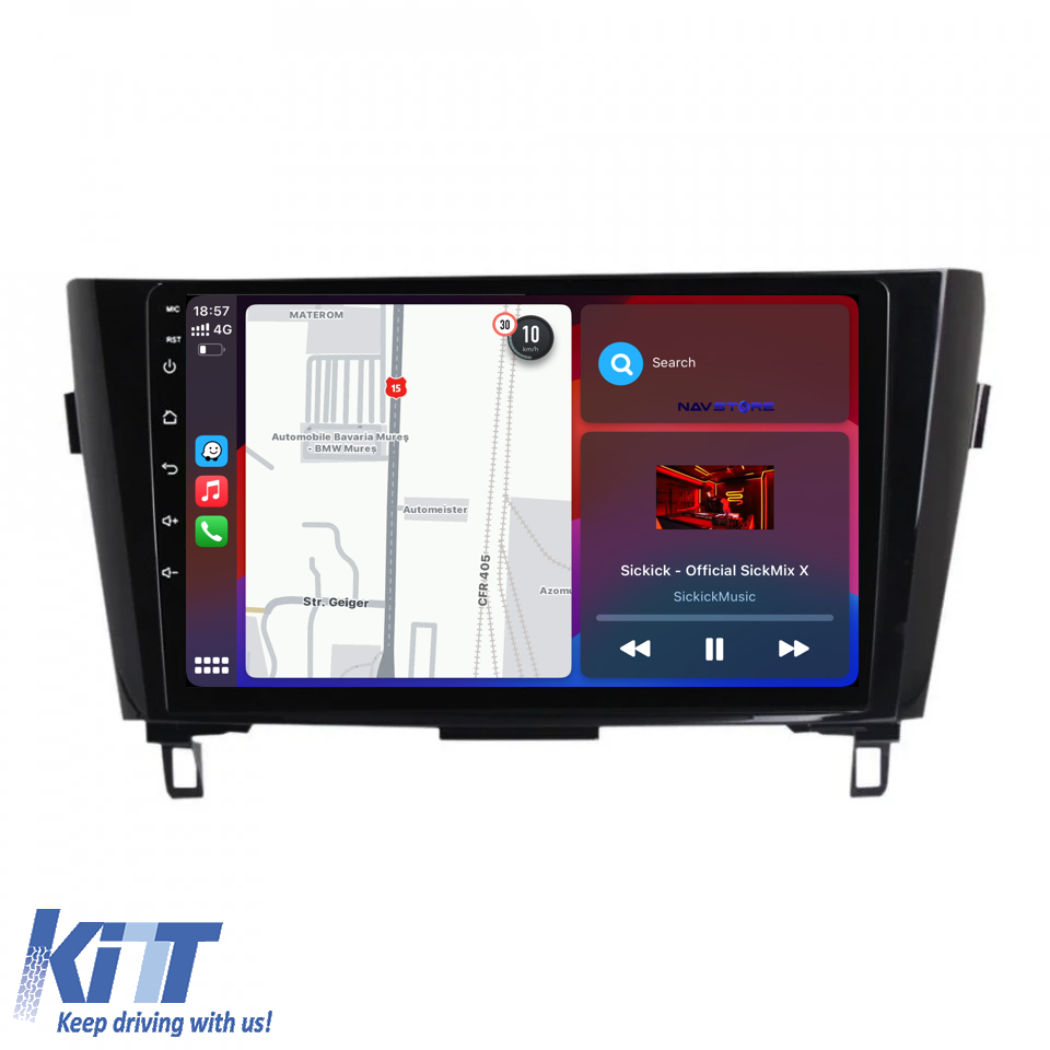 Navigation til Nissan Qashqai J11, X Trail T32 (2013-2018), 10 Tommer, 2Gb RAM, 64Gb Lager, Carplay - Billede 3
