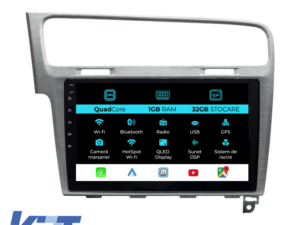 Navigation til Volkswagen Golf 7 (2013-2020), 10 tommer, 1Gb RAM, 32Gb lager, Carplay