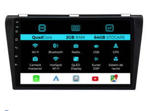 Navigation til Mazda 3, (2003-2009), 9 tommer, 2Gb RAM, 64Gb lager, Carplay