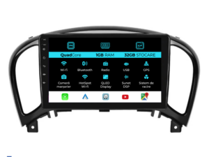 Navigation til Nissan Juke, 2010-2017, 9 tommer, 1Gb RAM, 32Gb lager, Carplay