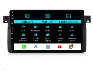 Navigation til BMW 3-serie E46 (1997-2005), 9 tommer, 4Gb RAM, 64Gb lager, Carplay
