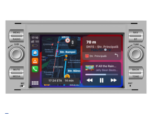 Navigation til Ford, 7 tommer, 2 GB RAM, 64 GB lager, Waze, YouTube, grå