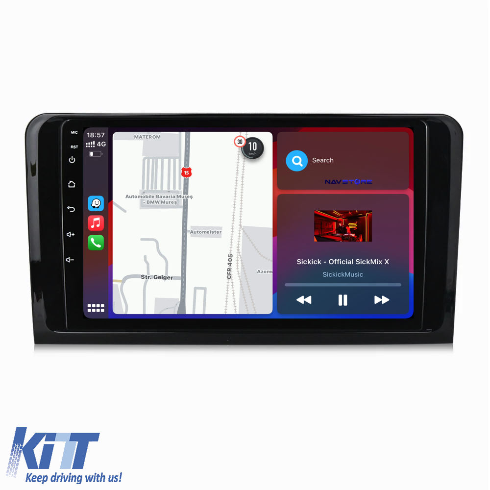 Navigation til Mercedes Benz ML W164 GL X164 (2005 - 2012), 9 tommer, 1 Gb RAM, 32 Gb lager, Carplay - Billede 3