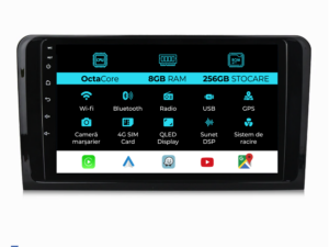 Navigation til Mercedes Benz ML W164, GL X164 (2005 - 2012), 9 tommer, 8Gb RAM, 256Gb lager, Carplay