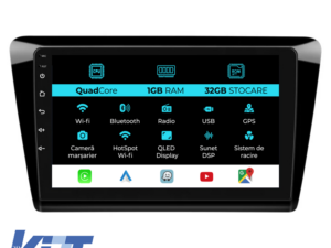 Navigation til Skoda Rapid, 2011 - 2019, 9 tommer, 1Gb RAM, 32Gb lager, Carplay