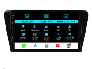 Navigation til Skoda, Octavia 3 (2013 - 2018), 10 tommer, 4Gb RAM, 64Gb lager, Carplay