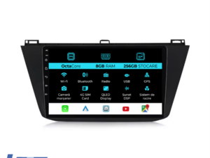 Navigation til Volkswagen Tiguan, 2016 - 2023, 10 tommer, 8GB RAM, 256GB lager, Carplay