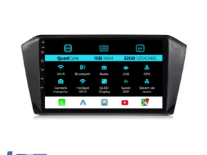 Navigation til Volkswagen Passat B8 (2015 - 2022), 10 tommer, 1GB RAM, 32GB lager, Carplay