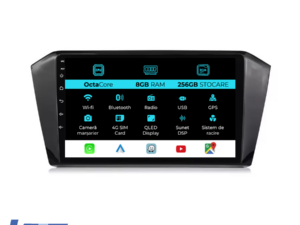 Navigation til Volkswagen Passat B8 (2015 - 2022), 10 tommer, 8Gb RAM, 256Gb lager, Carplay.