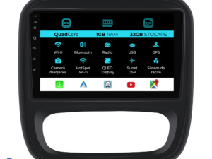 Navigation til Opel Vivaro, Renault Trafic, Fiat Talento (2014 - 2018), 9 tommer, 1Gb RAM, 32Gb lager, Carplay