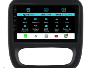 Navigation til Opel Vivaro, Renault Trafic, Fiat Talento (2014 - 2018), 9 tommer, 2Gb RAM, 64Gb lager, Carplay
