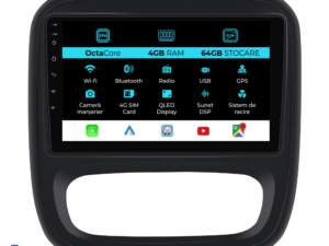 Navigation til Opel Vivaro, Renault Trafic, Fiat Talento (2014 - 2018), 9 tommer, 4Gb RAM, 64Gb lager, Carplay