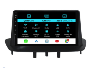 Navigation til Renault Megane 3 (2008-2015), 9 tommer, 1Gb RAM, 32Gb lager, Carplay