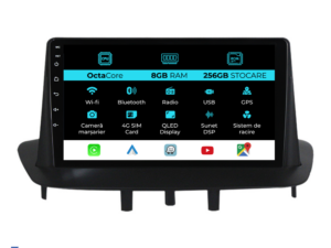 Navigation til Renault Megane 3 (2008-2015), 9 tommer, 8Gb RAM, 256Gb lager, CarPlay