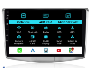 Navigation til Volkswagen Passat B6, B7, CC (2005 - 2015), 10 Tommer, 4Gb RAM, 64Gb Lager, Carplay