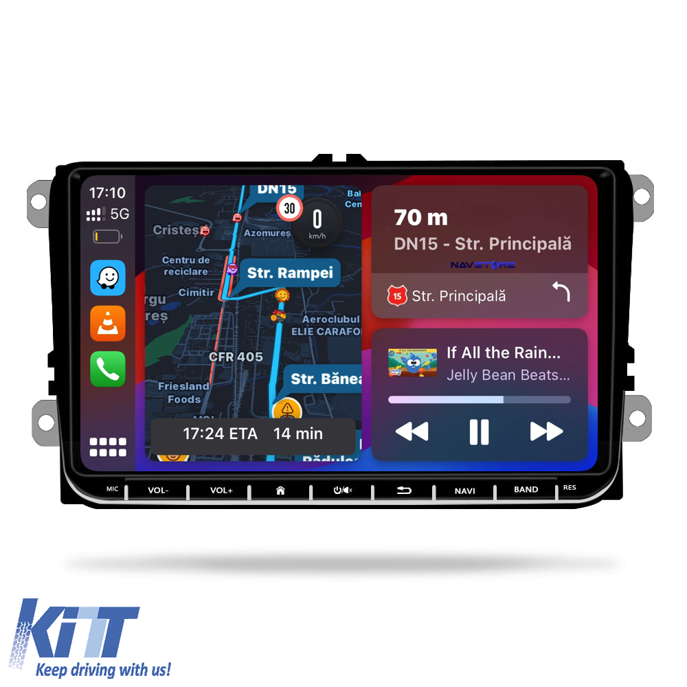 Navigation til Volkswagen, 9 tommer, 4Gb RAM, 64Gb lager, Carplay. - Billede 2