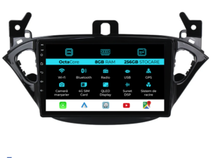 Navigation til Opel Corsa E, Adam (2012 - 2019), 9 tommer, 8GB RAM, 256GB lager, Carplay