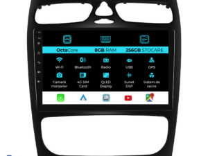 Navigation til Mercedes C-Class W203, CLK W209 (2000 - 2005), 9 tommer, 8Gb RAM, 256Gb lager, Carplay