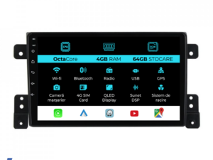 Navigation til Suzuki Grand Vitara 3 (2005-2015), 9 tommer, 4 GB RAM, 64 GB lager, Carplay