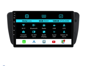Navigation til Seat Ibiza, 2008-2016, 9 tommer, 6 GB RAM, 128 GB lager, Carplay