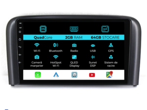 Navigation til Volvo S80, (1998-2006), 9 tommer, 2Gb RAM, 64Gb lager, Carplay