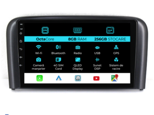 Navigation til Volvo S80 (1998-2006), 9 tommer, 8 GB RAM, 256 GB lager, Carplay
