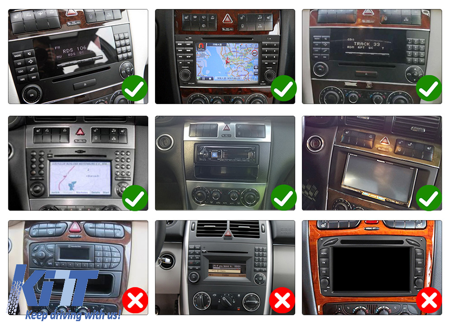 Navigation til Mercedes Benz C-Klasse W203, CLS W219, CLK W209 (2004 - 2011), Android, 7 tommer, 4Gb RAM, 64Gb lager, Bluetooth, WiFi - Billede 2