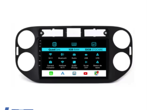 Navigation til Volkswagen, Tiguan (2011-2016), 9 tommer, 1 Gb RAM, 32 Gb lager, Carplay