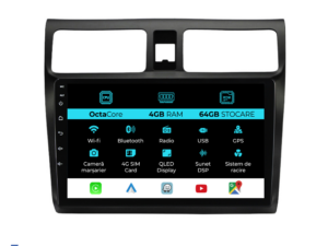 Navigation til Suzuki Swift, 2003-2010, 10 tommer, 4Gb RAM, 64Gb lager, Carplay.