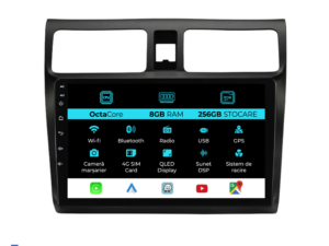 Navigation til Suzuki Swift, 2003-2010, 10 Tommer, 8Gb RAM, 256Gb Lager, Carplay