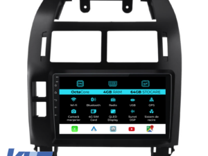 Navigation til Volkswagen Polo, (2004-2011), Android, 9 tommer, 4 GB RAM, 64 GB lager, Carplay