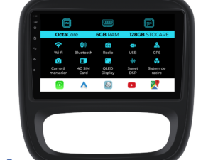 Navigation til Opel Vivaro, Renault Trafic, Fiat Talento (2014 - 2018), 9 tommer, 6Gb RAM, 128Gb lager, Carplay