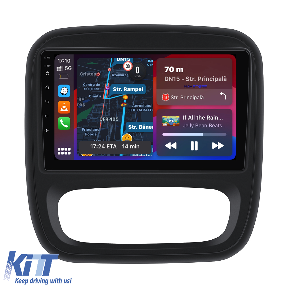Navigation til Opel Vivaro, Renault Trafic, Fiat Talento (2014 - 2018), 9 tommer, 6Gb RAM, 128Gb lager, Carplay - Billede 2