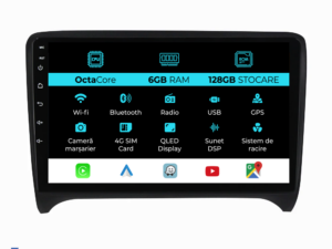 Navigation til Audi TT, 2006-2014, 9 tommer, 6Gb RAM, 128Gb lager, Carplay