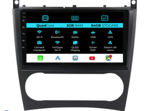Navigation til Mercedes C-Klasse W203, CLK W209 (2005 - 2009), 9 tommer, 2Gb RAM, 64Gb lager, Carplay