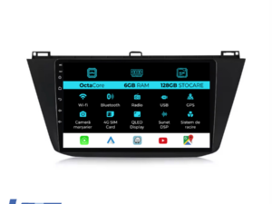 Navigation til Volkswagen, Tiguan (2016 - 2023) 10 Tommer, 6Gb RAM, 128Gb lager, Carplay