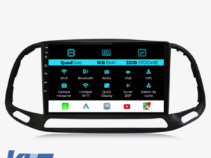 Navigation til Fiat Doblo, 2015-2019, 9 Tommer, 1Gb RAM, 32Gb Lager, Carplay
