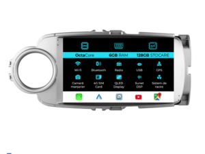 Navigation til Toyota Yaris, (2011-2018), 9 tommer, 6 GB RAM, 128 GB lager, Carplay