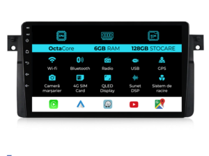 Navigation til BMW 3-serie E46 (1997-2005), 9 tommer, 6Gb RAM, 128Gb lager, Carplay